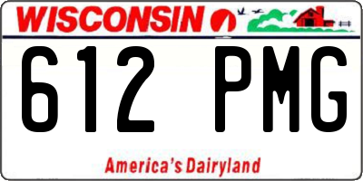 WI license plate 612PMG