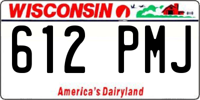 WI license plate 612PMJ