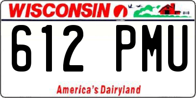 WI license plate 612PMU