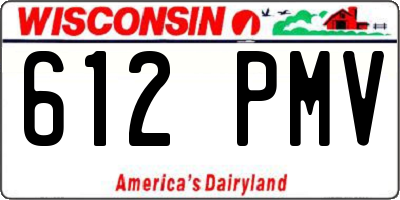 WI license plate 612PMV