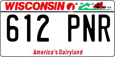 WI license plate 612PNR