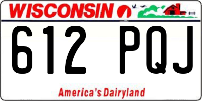 WI license plate 612PQJ