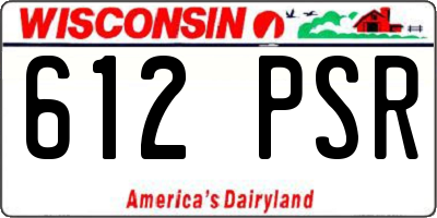 WI license plate 612PSR
