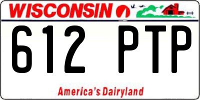 WI license plate 612PTP