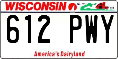 WI license plate 612PWY