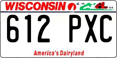 WI license plate 612PXC