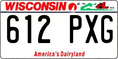 WI license plate 612PXG