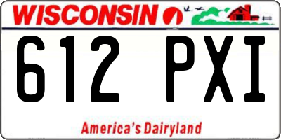 WI license plate 612PXI