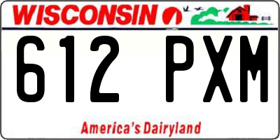 WI license plate 612PXM