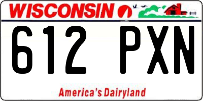 WI license plate 612PXN
