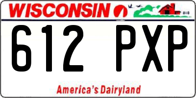 WI license plate 612PXP