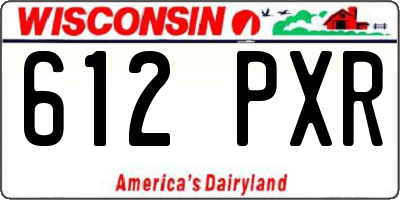 WI license plate 612PXR