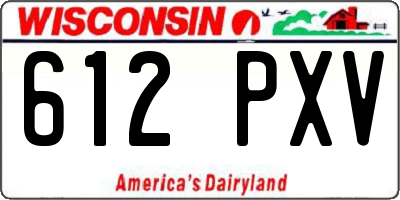 WI license plate 612PXV