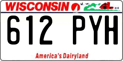 WI license plate 612PYH
