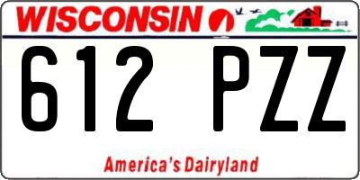WI license plate 612PZZ