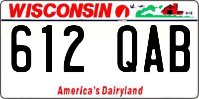 WI license plate 612QAB