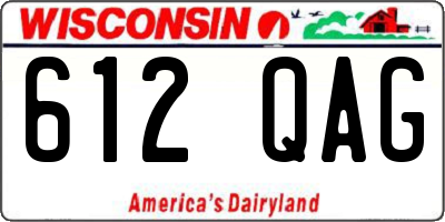 WI license plate 612QAG
