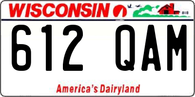 WI license plate 612QAM