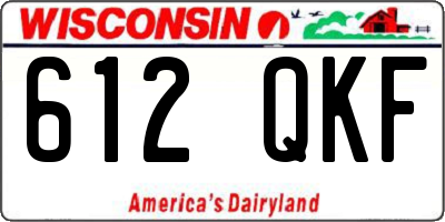 WI license plate 612QKF