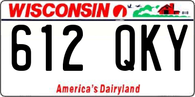 WI license plate 612QKY