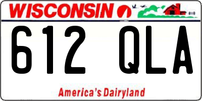 WI license plate 612QLA