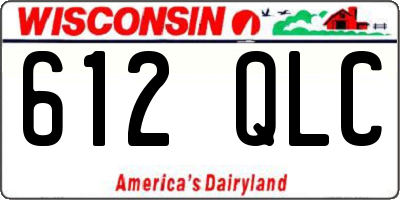 WI license plate 612QLC