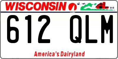 WI license plate 612QLM