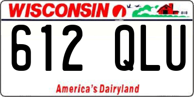 WI license plate 612QLU