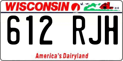 WI license plate 612RJH