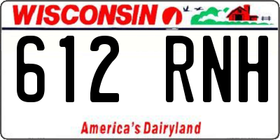 WI license plate 612RNH