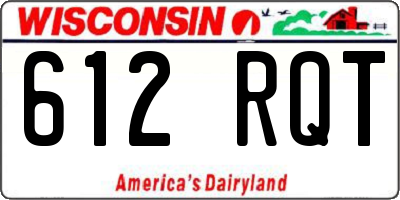 WI license plate 612RQT