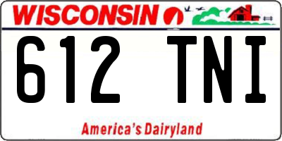 WI license plate 612TNI