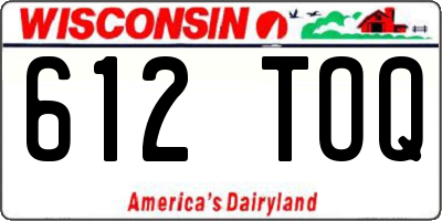 WI license plate 612TOQ