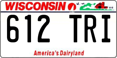 WI license plate 612TRI