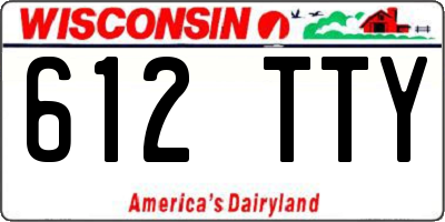 WI license plate 612TTY