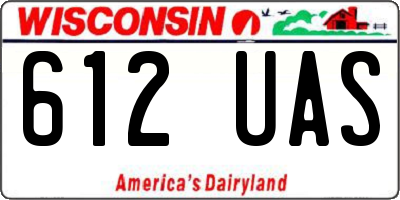 WI license plate 612UAS