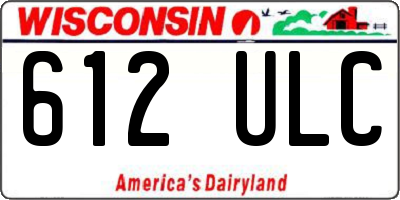WI license plate 612ULC