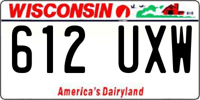 WI license plate 612UXW