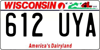 WI license plate 612UYA
