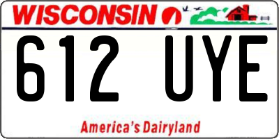 WI license plate 612UYE