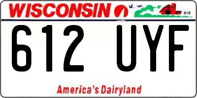 WI license plate 612UYF