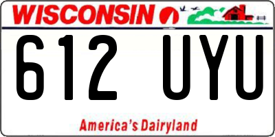 WI license plate 612UYU