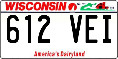 WI license plate 612VEI