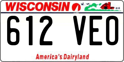 WI license plate 612VEO