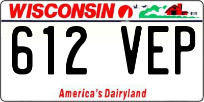 WI license plate 612VEP