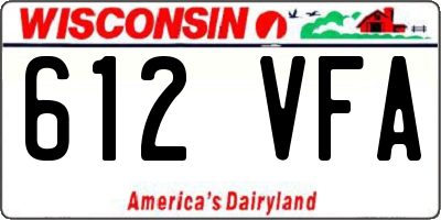 WI license plate 612VFA