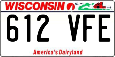 WI license plate 612VFE