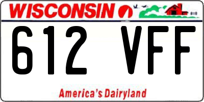 WI license plate 612VFF