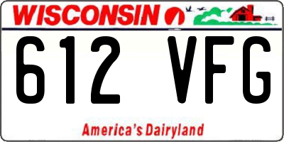 WI license plate 612VFG