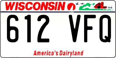 WI license plate 612VFQ